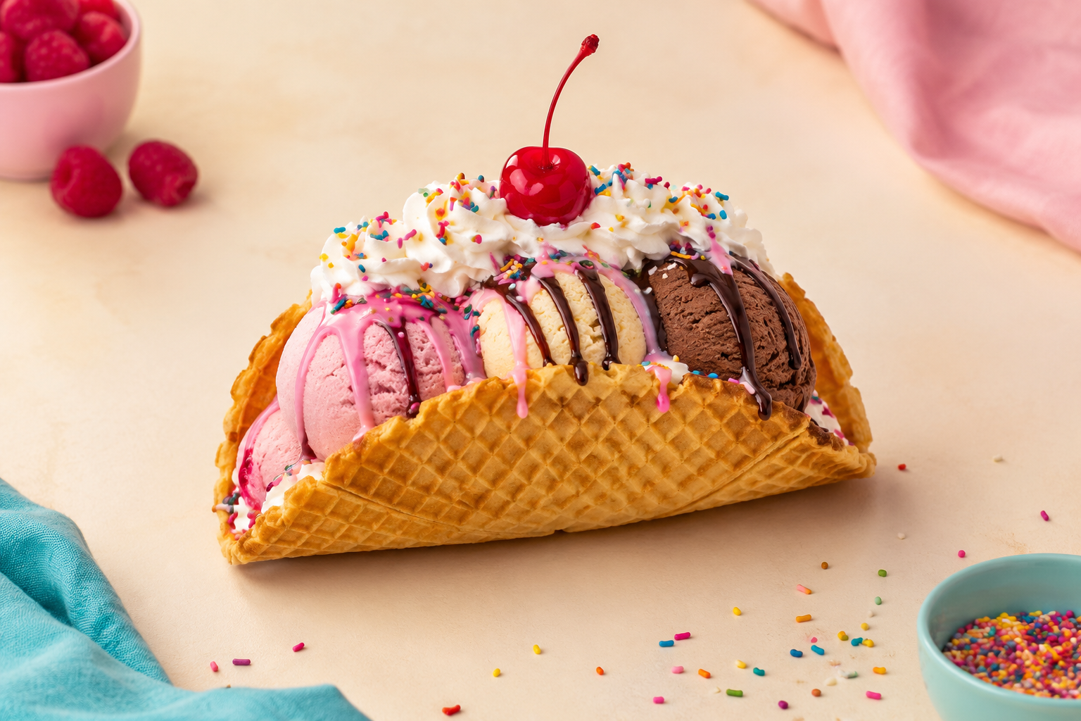 Build Your Own Ice Cream Taco