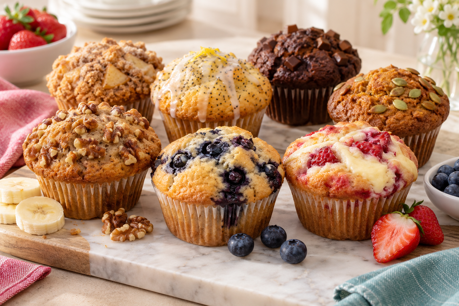 Assortment of signature muffins